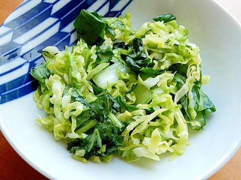 ＋生姜❤３種の葉物野菜の一夜漬け♪（新キャベツ他）